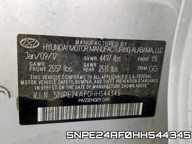 5NPE24AF0HH544345 фото 2