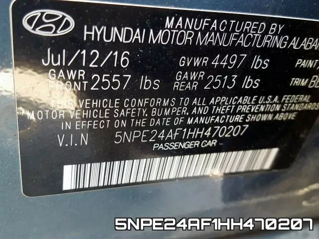 5NPE24AF1HH470207 фото 2