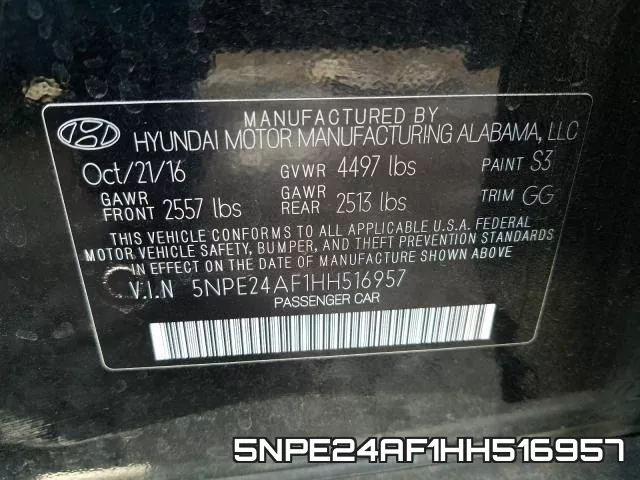 5NPE24AF1HH516957 фото 2