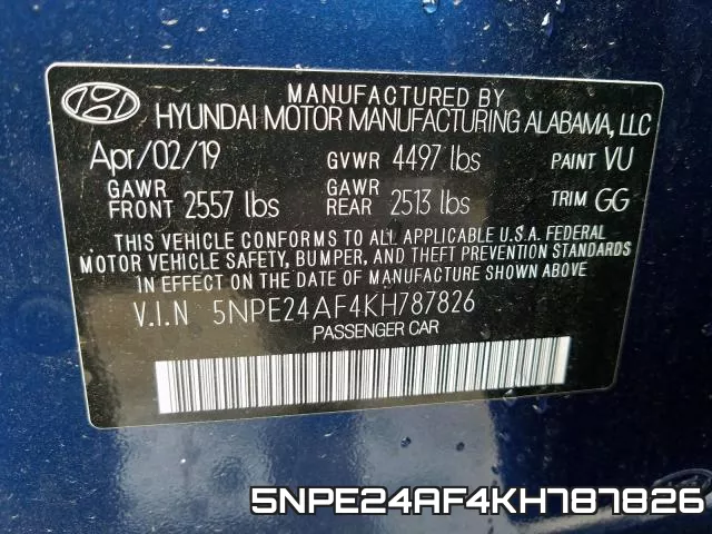 5NPE24AF4KH787826 фото 2