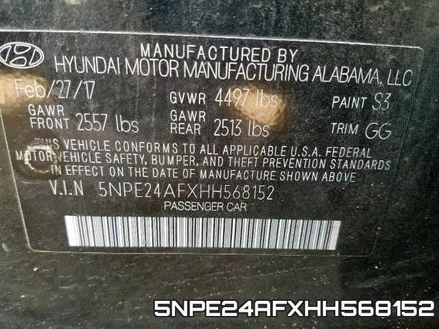 5NPE24AFXHH568152 фото 2