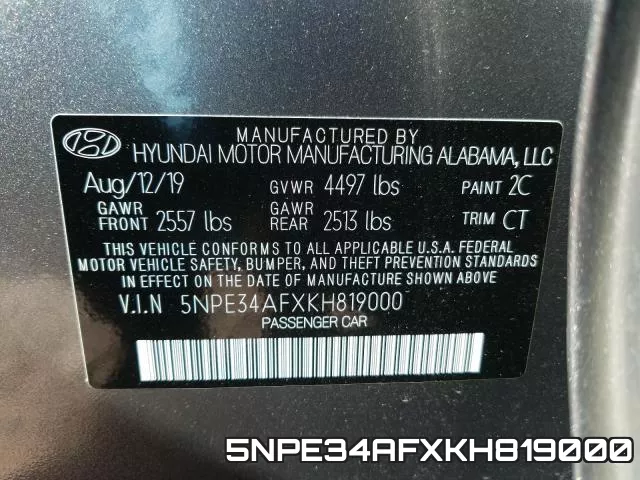 5NPE34AFXKH819000 фото 2