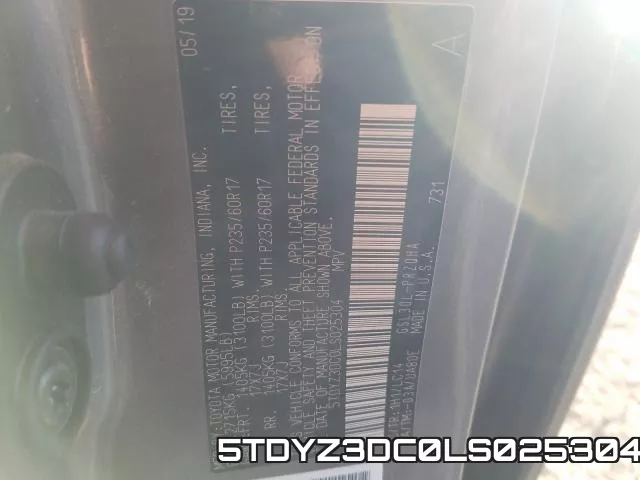 5TDYZ3DC0LS025304 фото 2