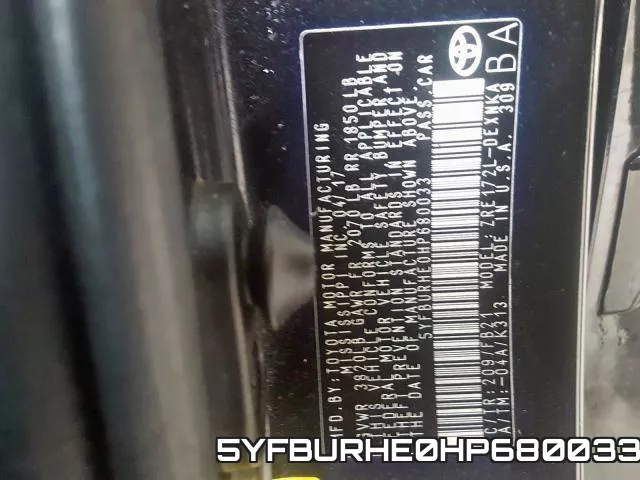 5YFBURHE0HP680033 фото 2