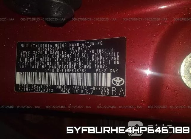 5YFBURHE4HP646788 фото 10
