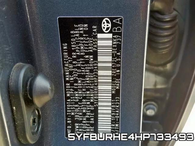 5YFBURHE4HP733493 фото 2