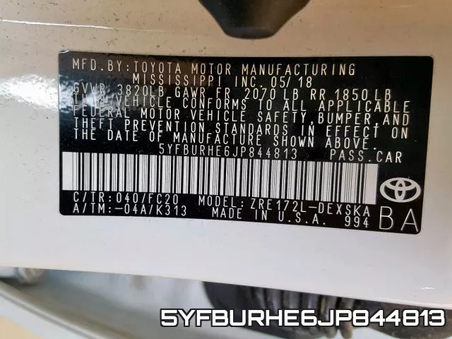 5YFBURHE6JP844813 фото 2