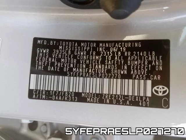 5YFEPRAE5LP027270 фото 2