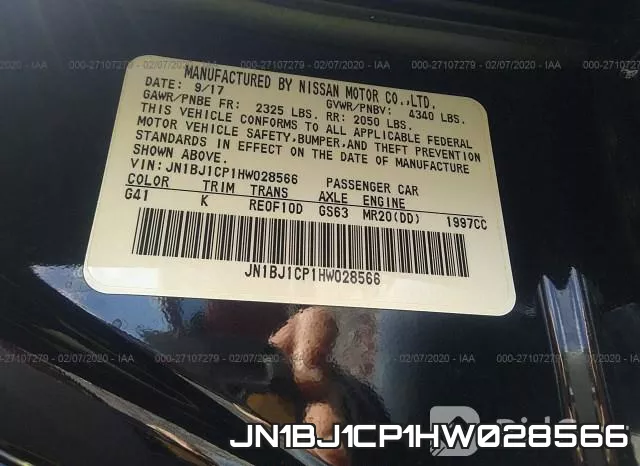 JN1BJ1CP1HW028566 фото 10