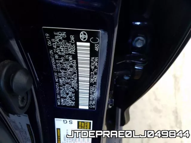 JTDEPRAE0LJ049844 фото 2