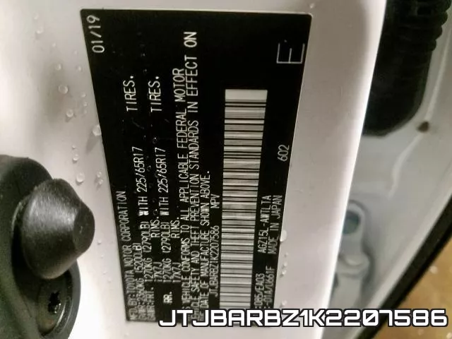 JTJBARBZ1K2207586 фото 2