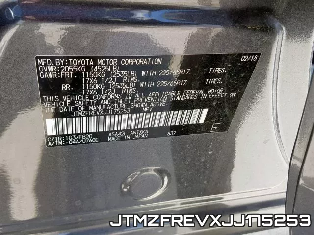 JTMZFREVXJJ175253 фото 2