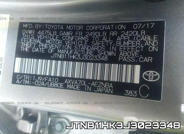 JTNB11HK3J3023348 фото 10