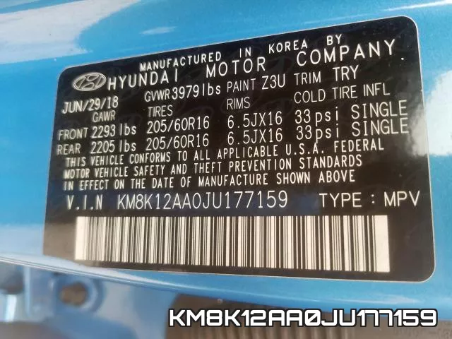KM8K12AA0JU177159 фото 2