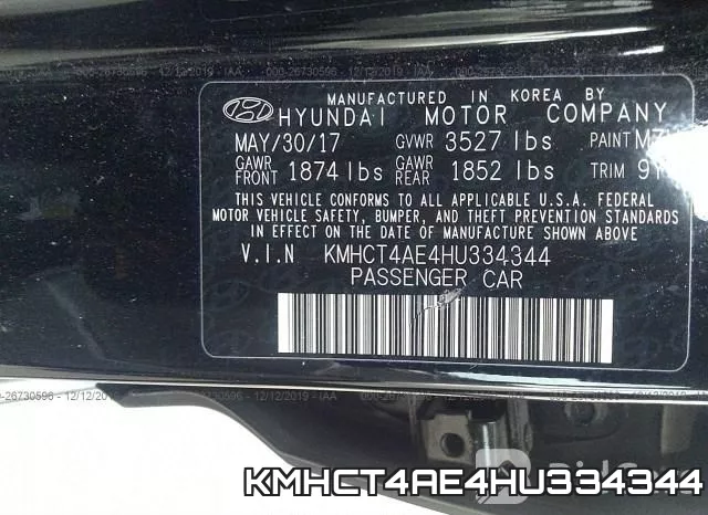 KMHCT4AE4HU334344 фото 10