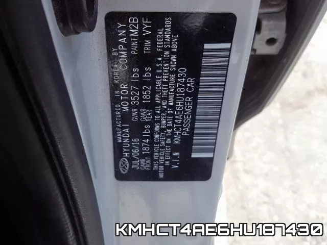 KMHCT4AE6HU187430 фото 2