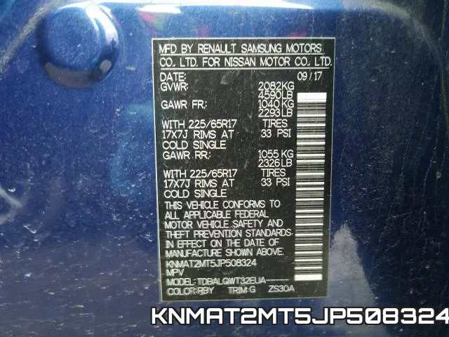 KNMAT2MT5JP508324 фото 2