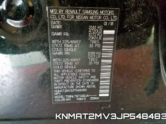 KNMAT2MV3JP548483 фото 2
