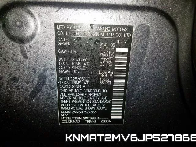 KNMAT2MV6JP527868 фото 2