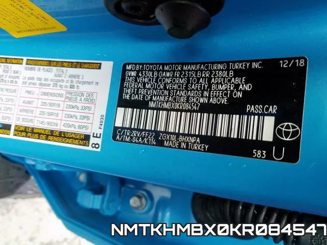 NMTKHMBX0KR084547 фото 2