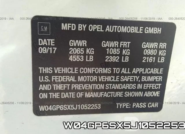 W04GP6SX5J1052253 фото 10