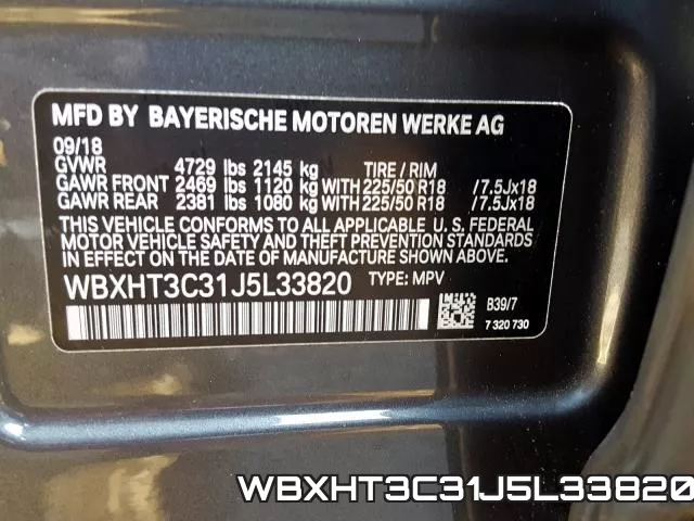 WBXHT3C31J5L33820 фото 2