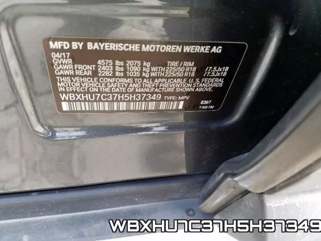 WBXHU7C37H5H37349 фото 2
