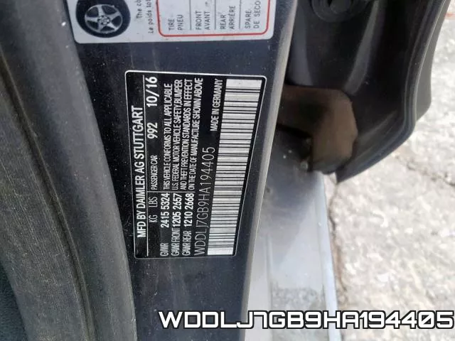 WDDLJ7GB9HA194405 фото 2