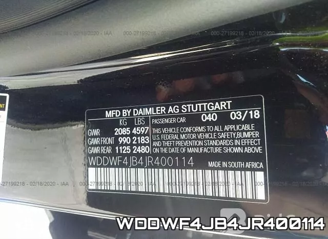WDDWF4JB4JR400114 фото 10