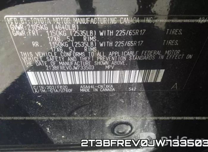 2T3BFREV0JW733503 фото 10