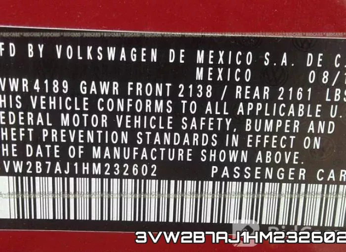 3VW2B7AJ1HM232602 фото 10