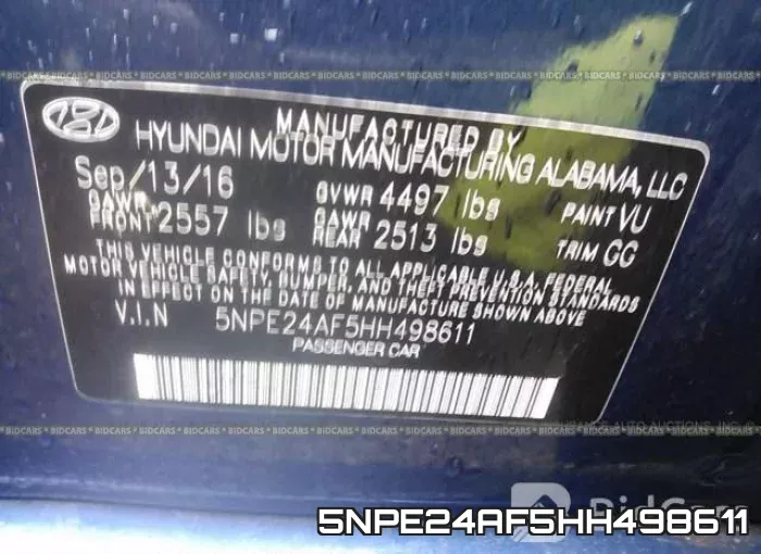 5NPE24AF5HH498611 фото 10