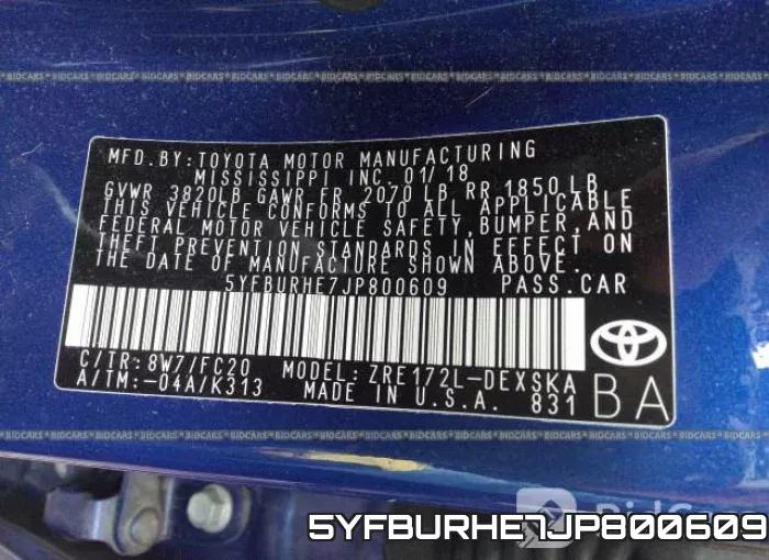 5YFBURHE7JP800609 фото 10