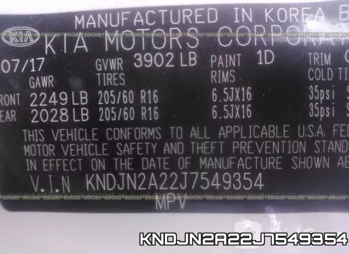 KNDJN2A22J7549354 фото 10