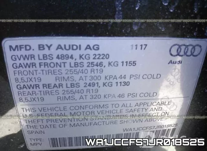 WA1JCCFS7JR018525 фото 10