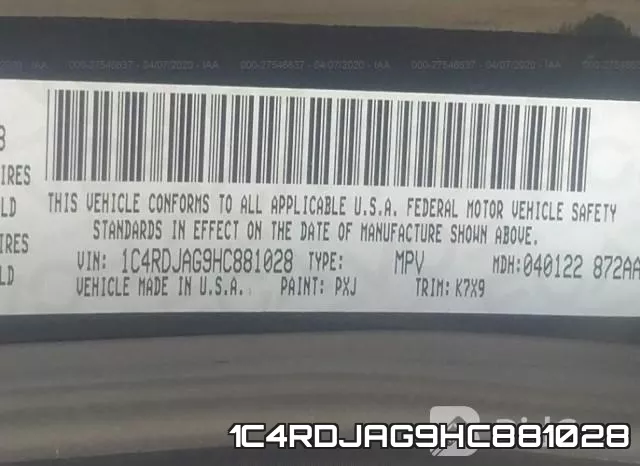 1C4RDJAG9HC881028 фото 10