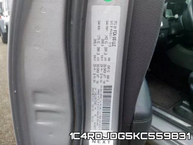 1C4RDJDG5KC559831 фото 2