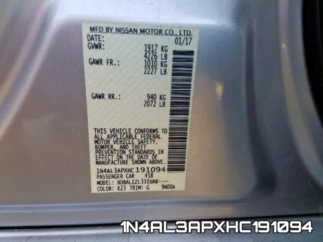 1N4AL3APXHC191094 фото 2