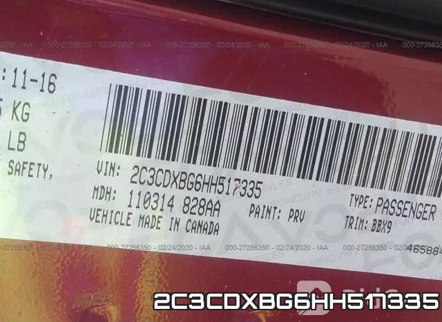 2C3CDXBG6HH517335 фото 10