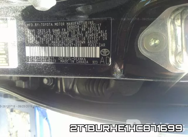 2T1BURHE1HC871699 фото 10