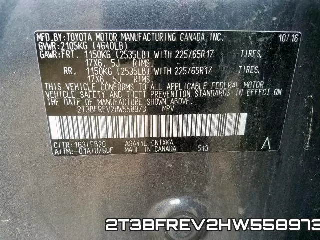 2T3BFREV2HW558973 фото 2