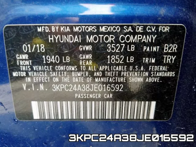 3KPC24A38JE016592 фото 2