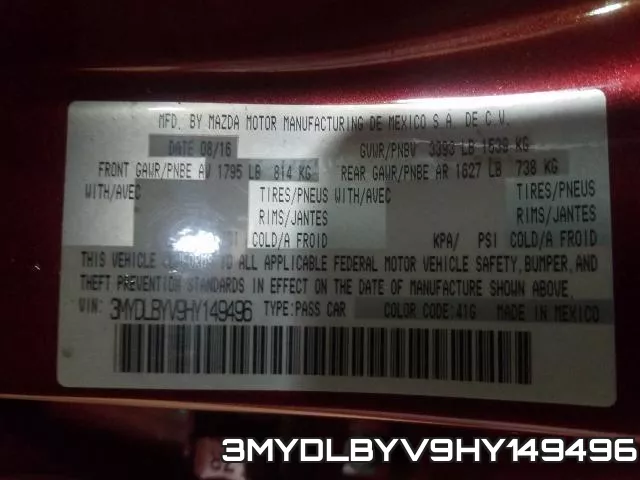 3MYDLBYV9HY149496 фото 2