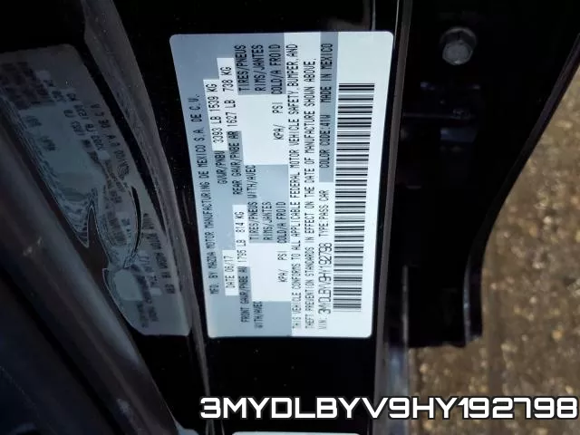 3MYDLBYV9HY192798 фото 2