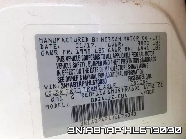 3N1AB7AP1HL673030 фото 2