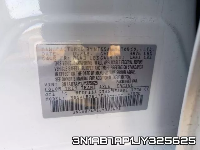 3N1AB7AP1JY325625 фото 2
