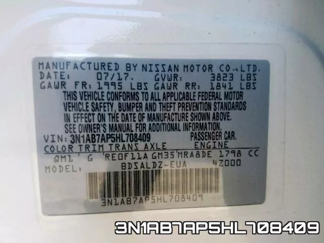 3N1AB7AP5HL708409 фото 2