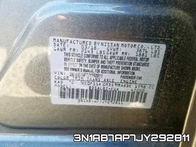 3N1AB7AP7JY292811 фото 2