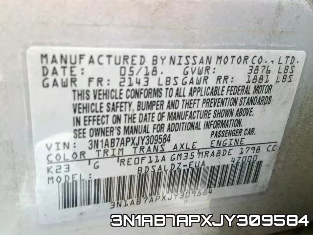 3N1AB7APXJY309584 фото 2