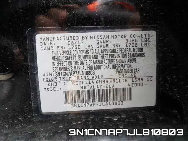 3N1CN7AP7JL810803 фото 2